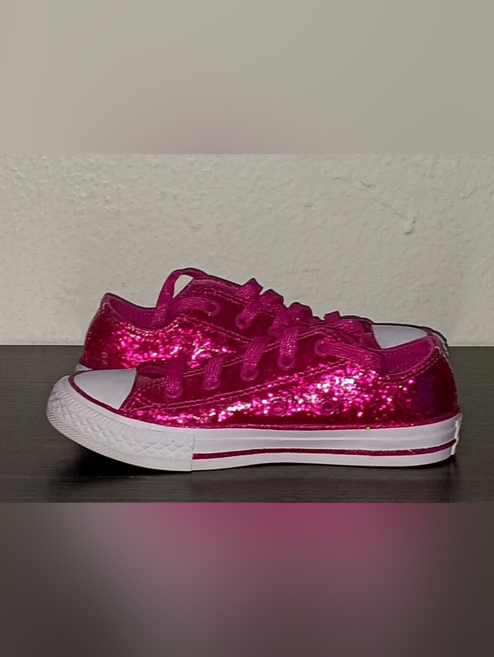Converse All Star Kids Glitter Low-Top Sneakers - Hot Pink